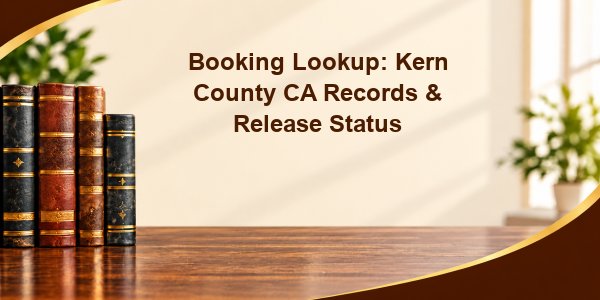 Booking Lookup: Kern County CA Records & Release Status