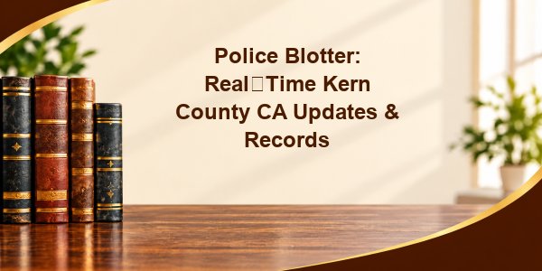 Police Blotter: Real‑Time Kern County CA Updates & Records