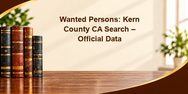 Wanted Persons: Kern County CA Search – Official Data