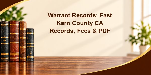 Warrant Records: Fast Kern County CA Records, Fees & PDF